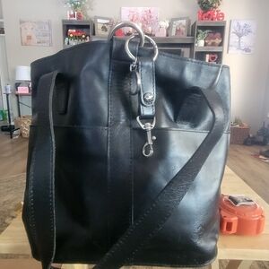 Patricia Nash Black Leather Tote Bag